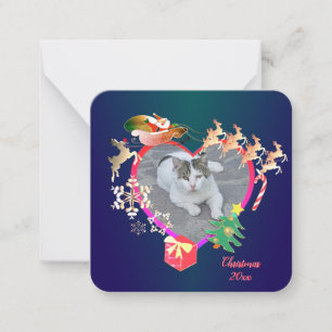 Tarjeta Pequeña Fotografía de renos de Santa María