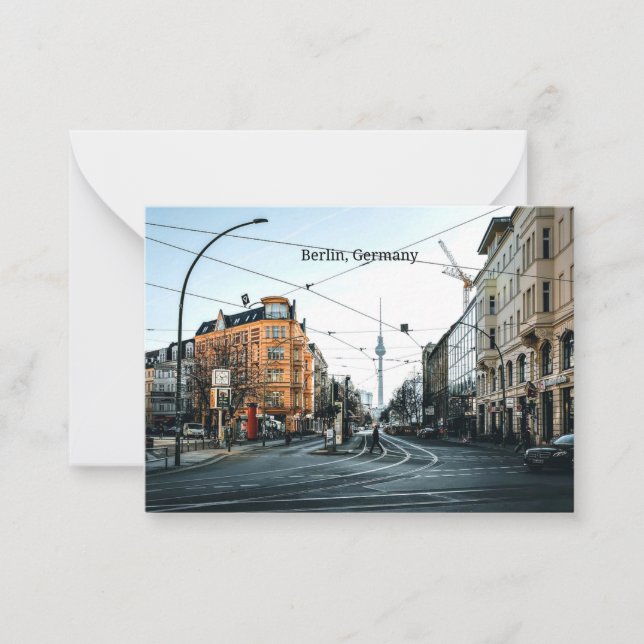 Tarjeta Pequeña Fotografía del centro de Berlín, Alemania (Anverso)