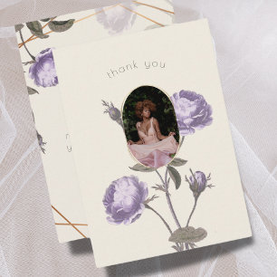 Tarjeta Pequeña Fotografía morada/verde Compasión funeraria Gracia