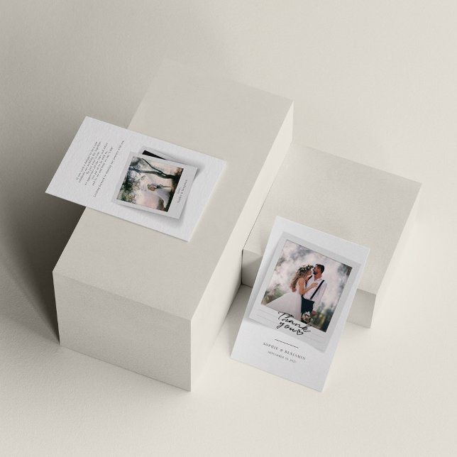 Tarjeta Pequeña Fotos Bodas a mano gracias (Subido por el creador)