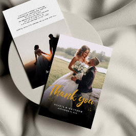 Tarjeta Pequeña Fotos de Bodas con letras de mano y presupuesto gr