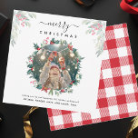 Tarjeta Pequeña Fotos de ferries navideñas de Merry<br><div class="desc">Una tarjeta de foto navideña que puedes personalizar fácilmente. Agregue su foto y cambie la redacción y los nombres haciendo clic en el botón "Personalizar".</div>