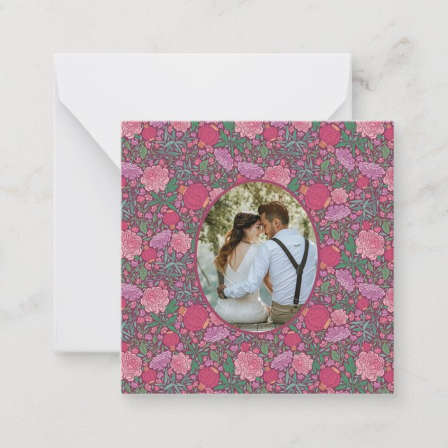 Tarjeta Pequeña Fotos de Linternas Japonesas del Día de la Madre e (Anverso)