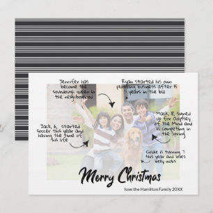 Tarjeta Pequeña Fotos familiares geniales Feliz Navidad