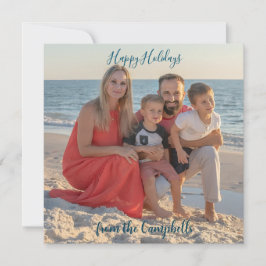 Tarjeta Pequeña Fotos familiares personalizan vacaciones felices