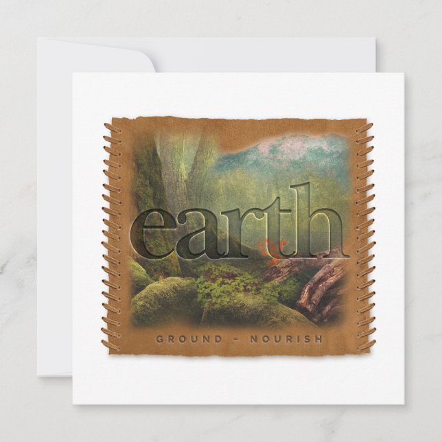 Tarjeta Pequeña Four Elements - EARTH - Personalized Notecard (Anverso)
