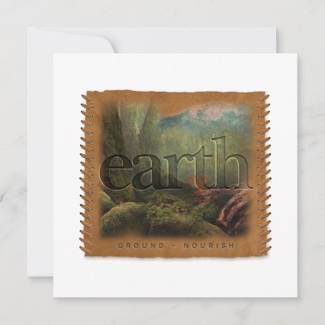 Tarjeta Pequeña Four Elements - EARTH - Personalized Notecard (Anverso)
