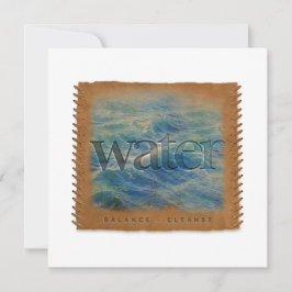 Tarjeta Pequeña Four Elements - WATER - Personalized Notecard