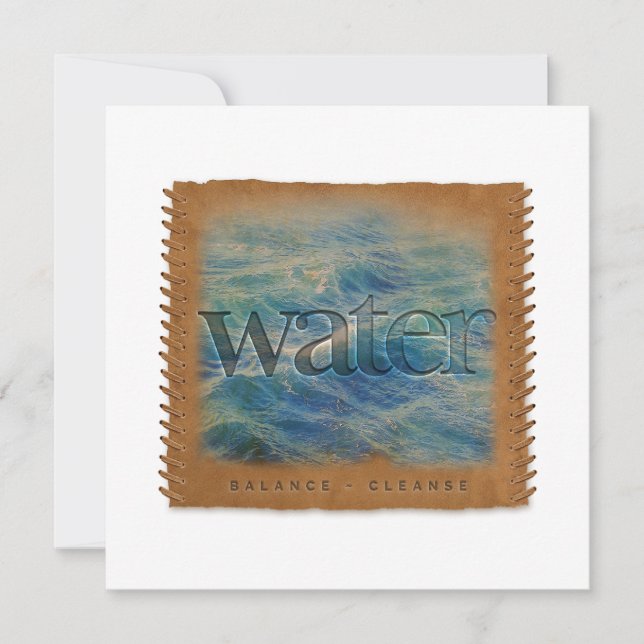Tarjeta Pequeña Four Elements - WATER - Personalized Notecard (Anverso)