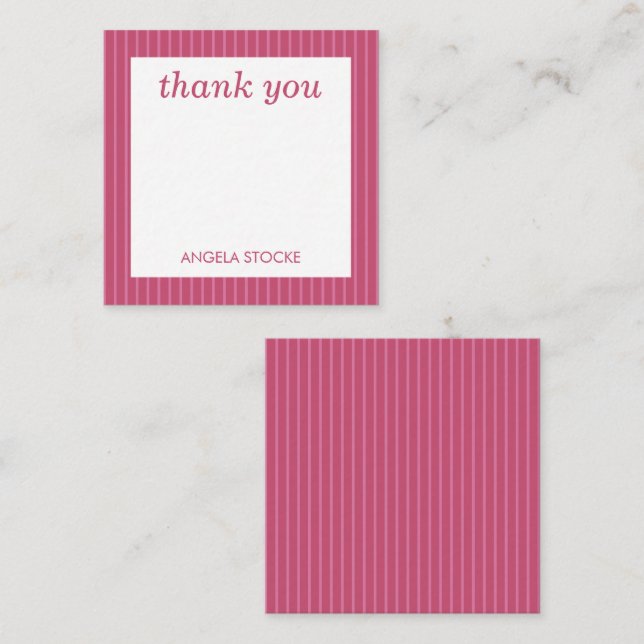 Tarjeta Pequeña Franja Rosa Personalizada (Anverso / Reverso)