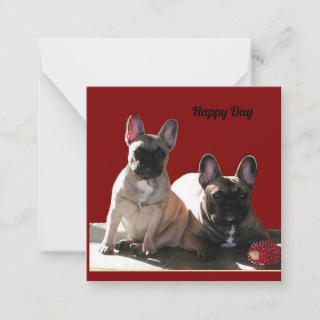 Tarjeta Pequeña Französische Bulldogge Geburtstag French Bulldog (Anverso)