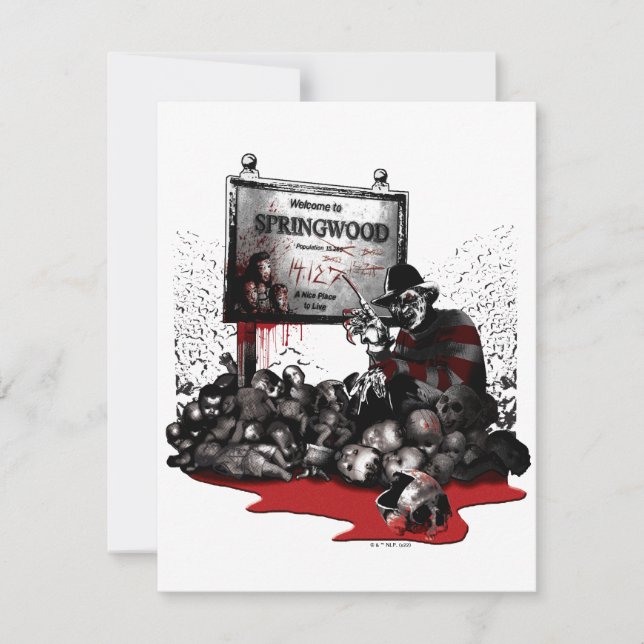 Tarjeta Pequeña Freddy vs. Jason | Bienvenidos a Springwood (Anverso)