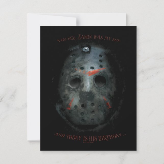Tarjeta Pequeña Freddy vs. Jason | Cita de la Máscara de Jason (Anverso)