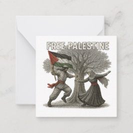 Tarjeta Pequeña Free Palestine Thank You Card – Message of Hope