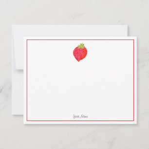 Tarjeta Pequeña Fresa acuarela