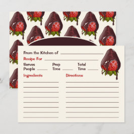 Tarjeta Pequeña Fresa Dulce Bañada en Chocolate Receta Monada