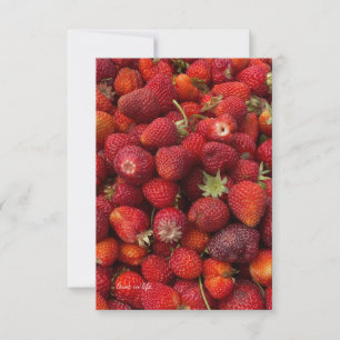 Tarjeta Pequeña Fresas cercanas