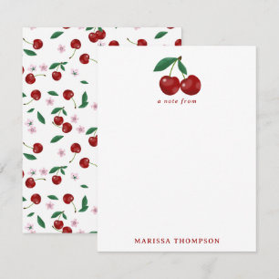 Tarjeta Pequeña Fresas rojas botánicas, vegetación y flores de cer