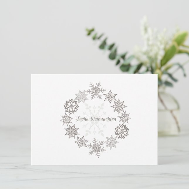 Tarjeta Pequeña Frohe Weihnachten (Anverso de pie)
