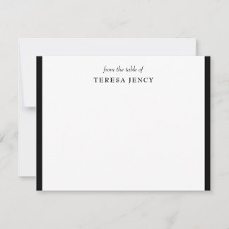 Tarjeta Pequeña From the Desk Of | Classic Black and White Design