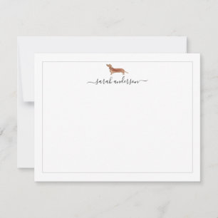 Tarjeta Pequeña Frontera Dachshund personalizada