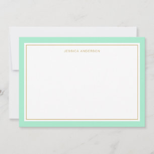 Tarjeta Pequeña Frontera De Oro Elegante Y Femenina