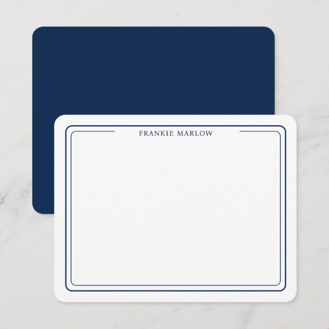Tarjeta Pequeña Frontera delgada profesional moderna y simple de l (Anverso / Reverso)