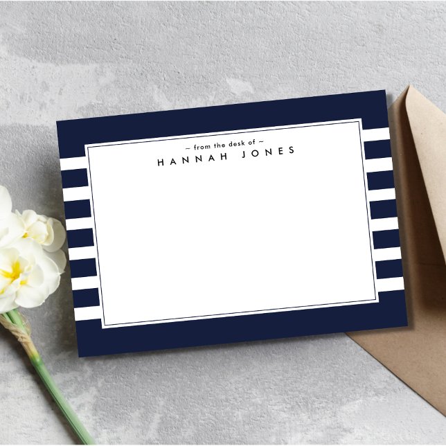 Tarjeta Pequeña Frontera franja blanca azul de la Marina moderna (Subido por el creador)