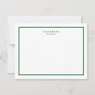Tarjeta Pequeña Frontera verde forestal moderna simple