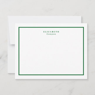 Tarjeta Pequeña Frontera verde forestal moderna simple