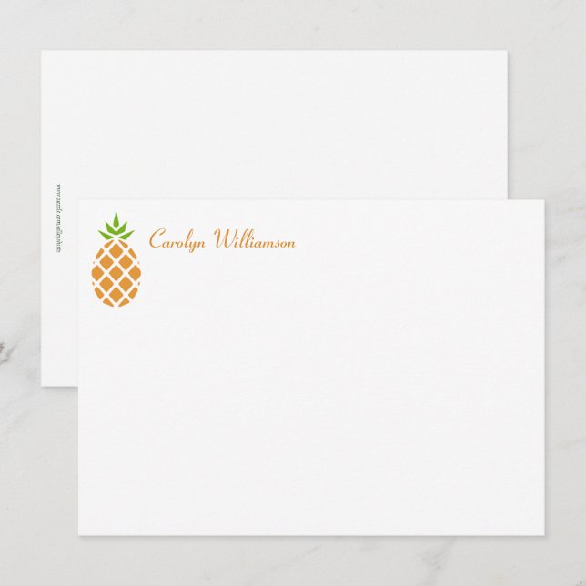 Tarjeta Pequeña Fruta de nombre personalizada de Moda simple de pi (Anverso / Reverso)
