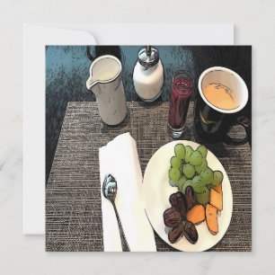 Tarjeta Pequeña Fruta y café