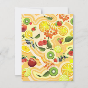Tarjeta Pequeña Frutas mixtas 6