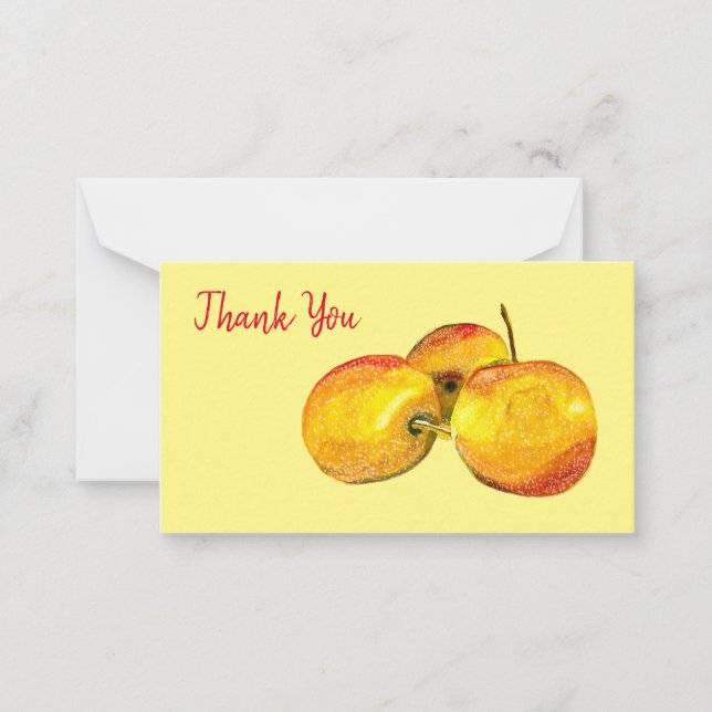 Tarjeta Pequeña Fruto de la fruta de la acuarela (Anverso)