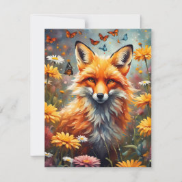 Tarjeta Pequeña Fuchs auf der Wiese