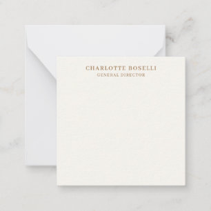 Tarjeta Pequeña Fuente Cream Gold Serif Nombre Profesional Posició