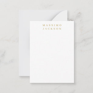 Tarjeta Pequeña Fuente Serif Profesional Minimalista de Color Dora