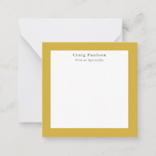 Tarjeta Pequeña Fuente Serif Simple Profesional Plano Dorado Blanc