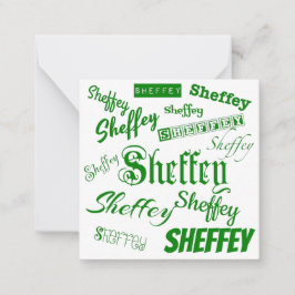 Tarjeta Pequeña Fuentes verdes Sheffey - 9568