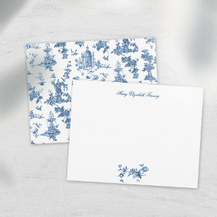 Tarjeta Pequeña Fuentes y árboles fantásticos de la época azul