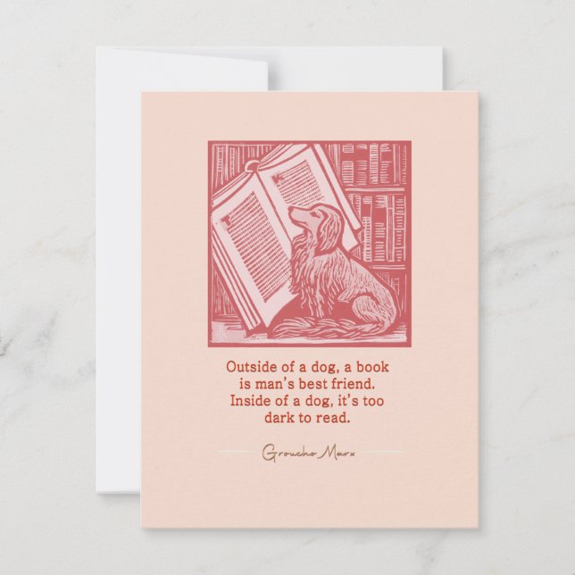 Tarjeta Pequeña Fuera de un perro (Anverso)
