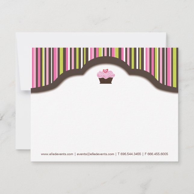 Tarjeta Pequeña Fun Bakery | Cupakes Notecards (Anverso)