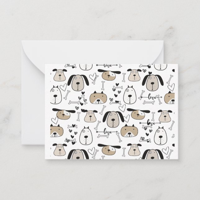 Tarjeta Pequeña Fun Dog lover (Anverso)