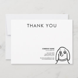 Tarjeta Pequeña Fun Dog Pet Care Service Gracias Por Negocios