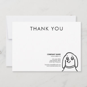 Tarjeta Pequeña Fun Dog Pet Care Service Gracias Por Negocios