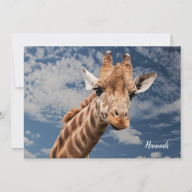 Tarjeta Pequeña Fun Giraffe Foto (Anverso)