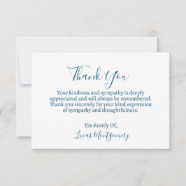 Tarjeta Pequeña Funeral de Ocean Beach Gracias, Solidaridad