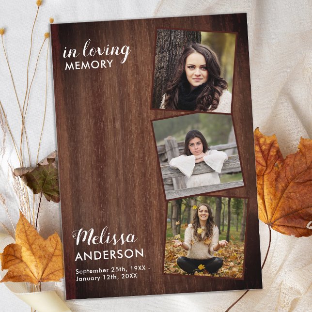 Tarjeta Pequeña Funeral Presupuestario Gracias 3 Memorial Fotográf (Subido por el creador)