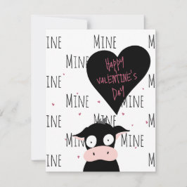 Tarjeta Pequeña Funny Cute “Only Moooooo” Cow Pun 