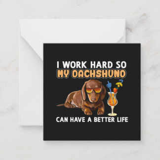 Tarjeta Pequeña Funny Dachshund Lover